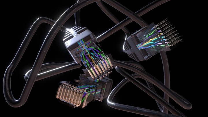Internet cable | Ethernet | Lan 3D Model