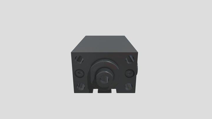 Hydraulic Cylinder - Oil Ports A – Modèle 3D gratuit STL