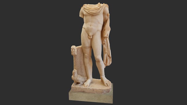 Apollo with its arch and a raven. 3D Model