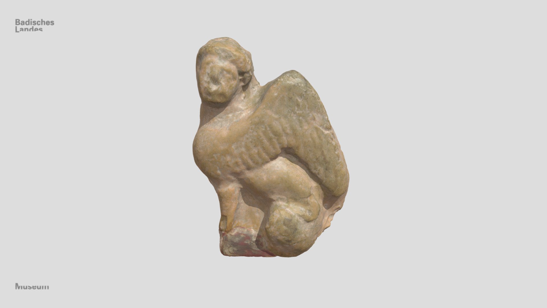 Tonfigur einer Sphinx