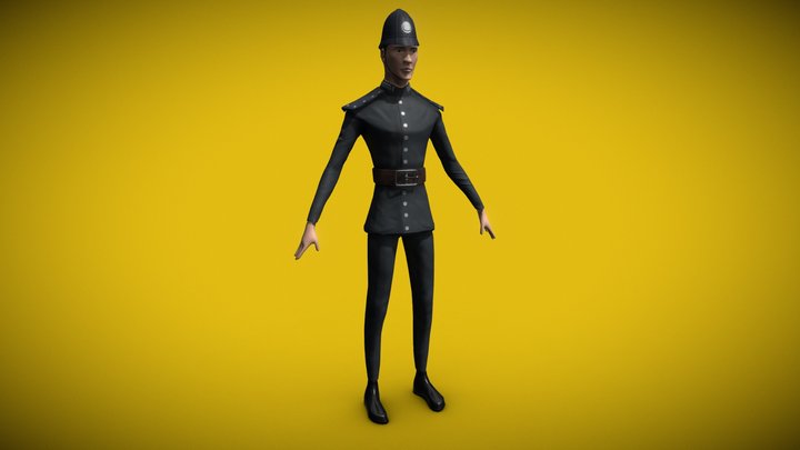 Stylized Police Officer – Free 3D Model STL