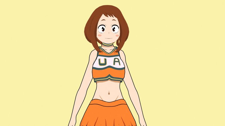 Uraraka From My Hero Academia 3D Model