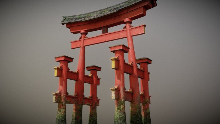 Japanese Torii 3D Model