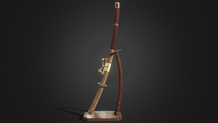 Komainu Tachi Katana 3D Model