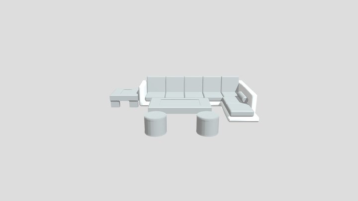 Full Sofa Set 3D Model
