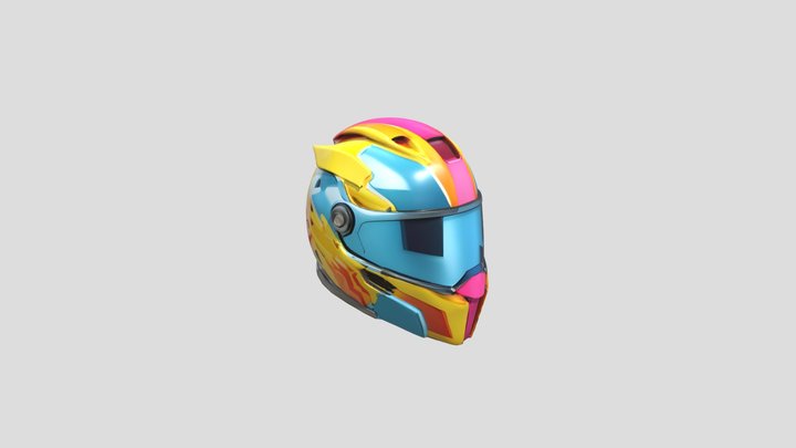 Colourful Helmet 3D Model