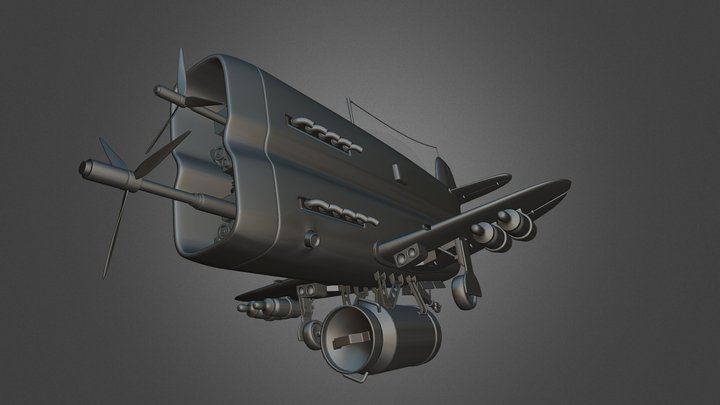 Samulet aka cow assault plane 3D Model