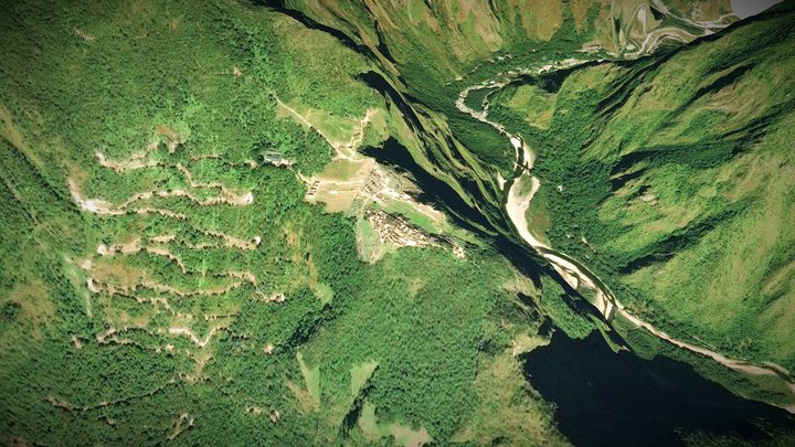 Machu Picchu desde Aguas Calientes 3D Model