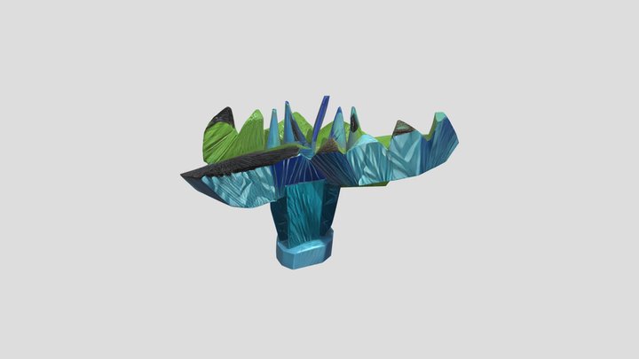 Abstract colorful sculptural form 3D Model