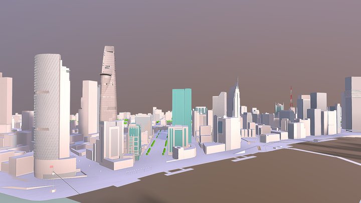 Saigon - Ho Chi Minh City | District 1 TEST 3D Model