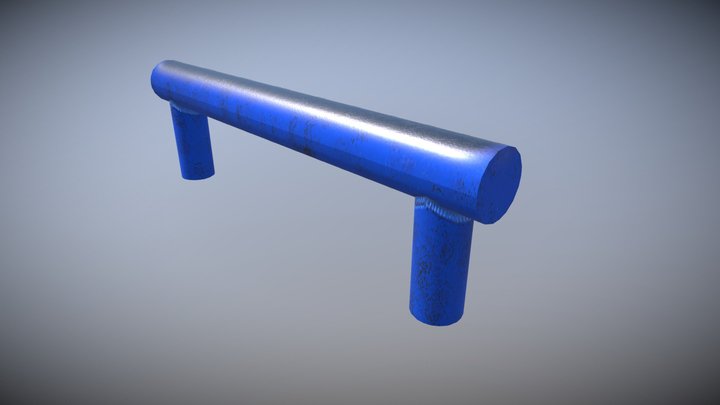 Low poly snow rail