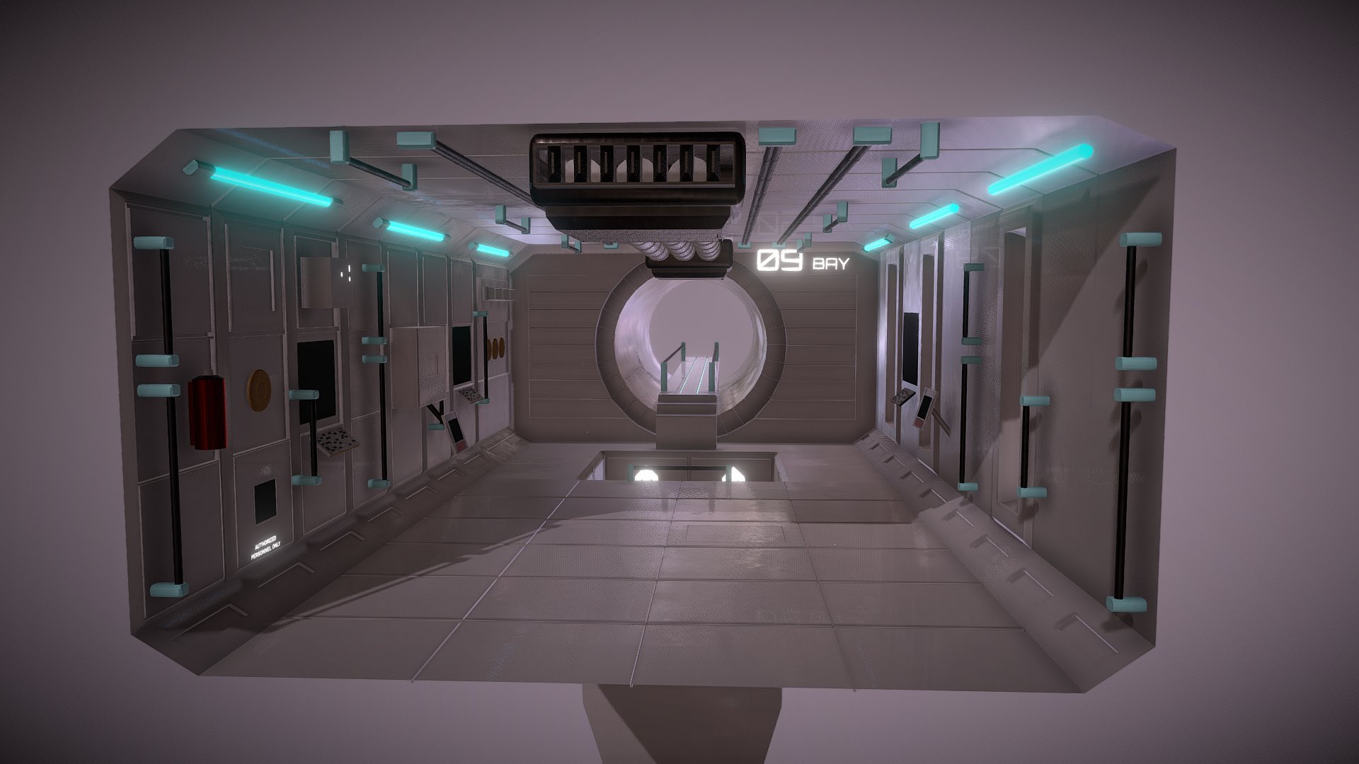 interior 3d model space station