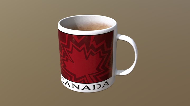 Ceramic Canada Mug 3D Model