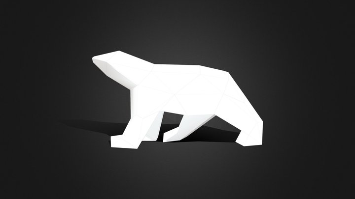 low polygon Bear Kghr03 3D Model