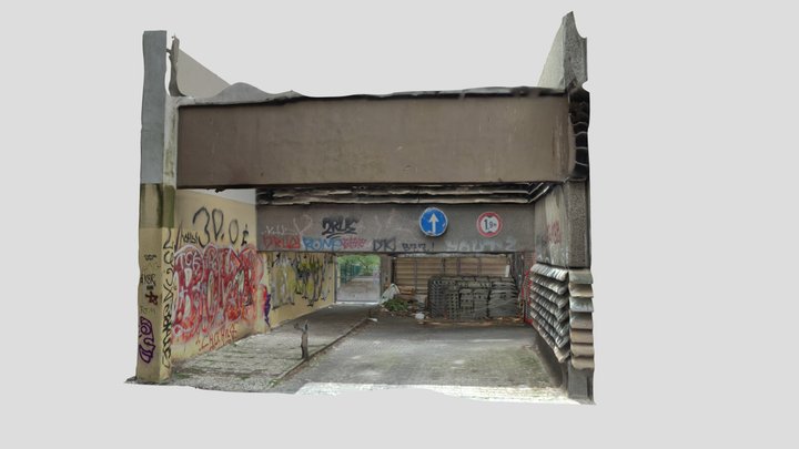 Graffiti Corner Parking TG1 3D Model