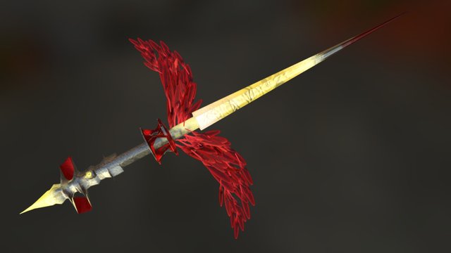 Winged Spear Asset 3D Model