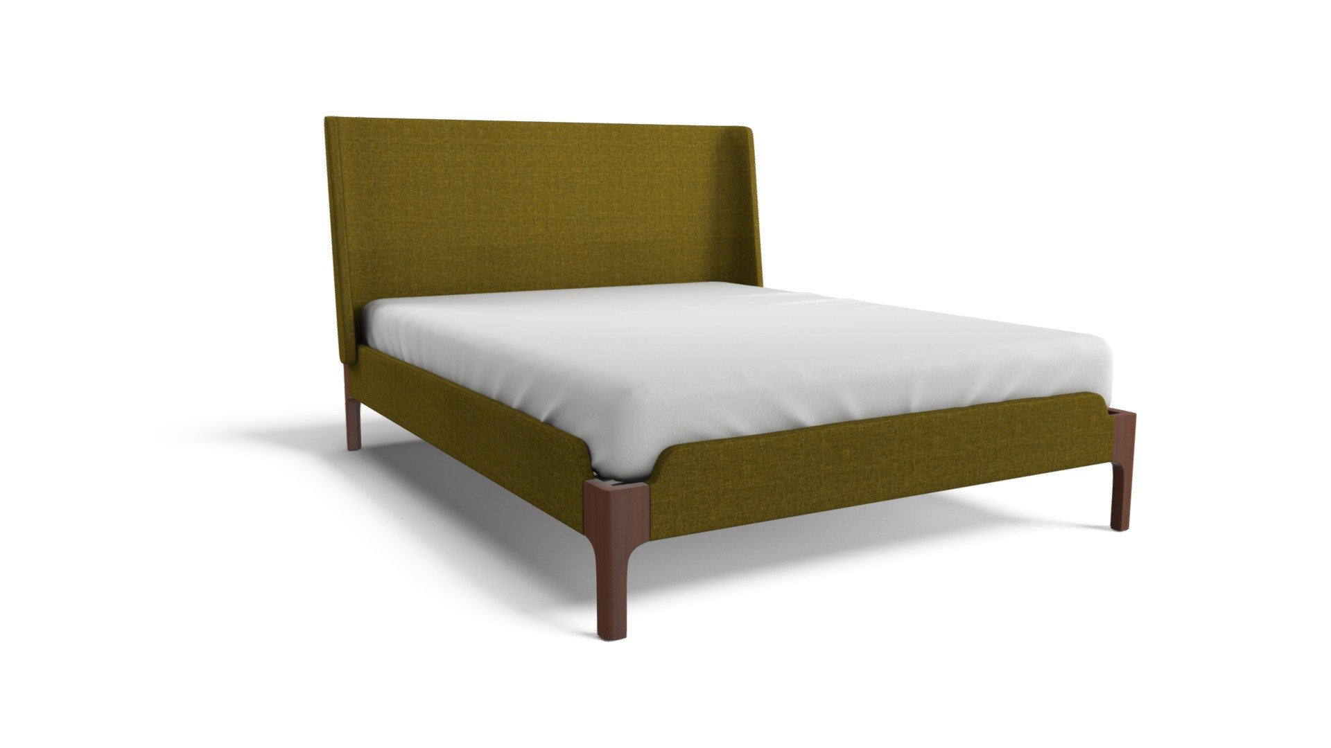 Roscoe Double Bed, Olive Green