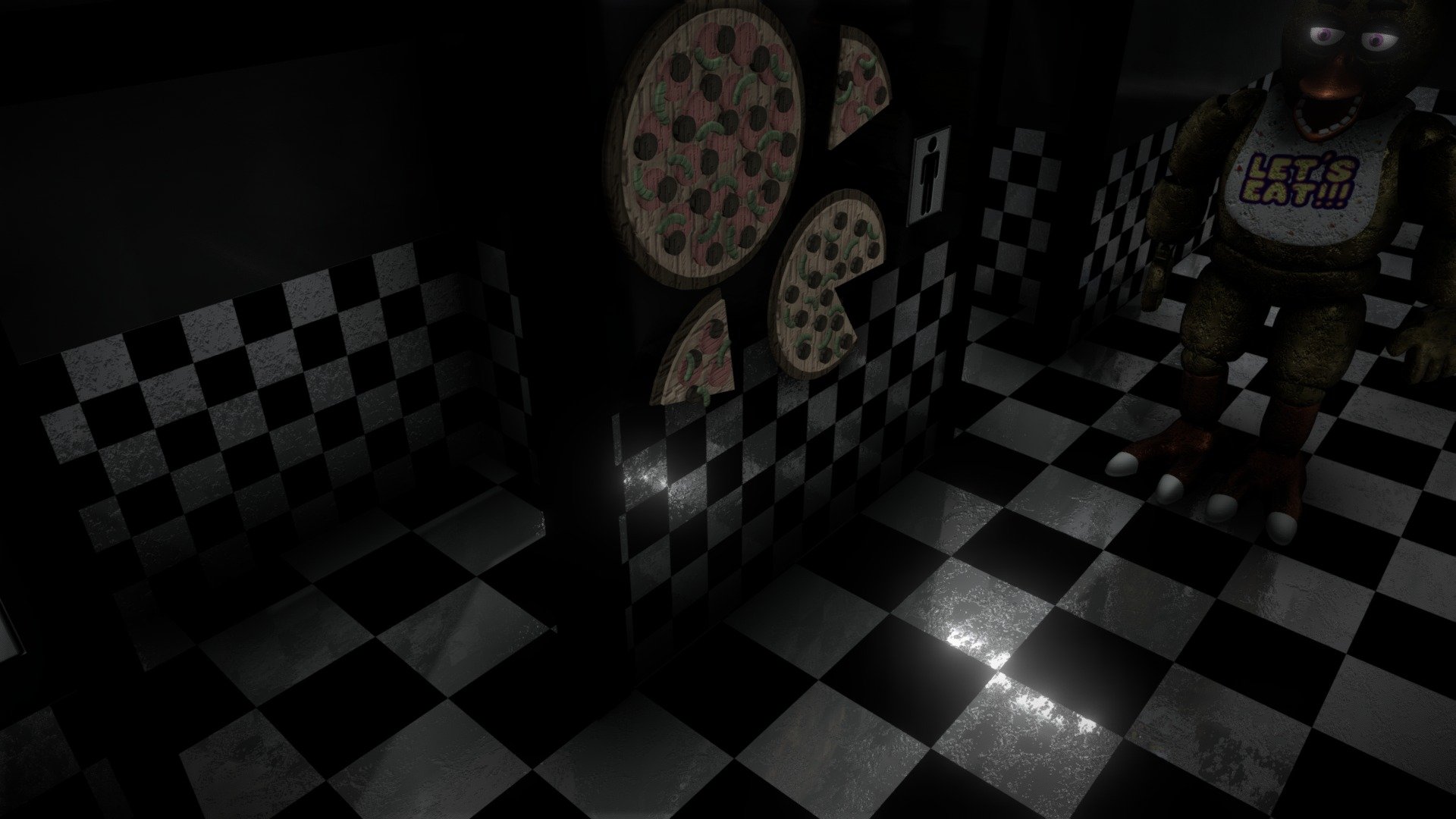 Fnaf 1 Bathroom - Download Free 3D model by skylajade69 [1690f13 ...