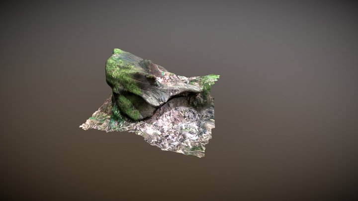 Low Poly Stump 3D Model