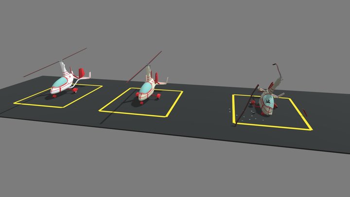 [XYZ School] HW Damage 3D Model