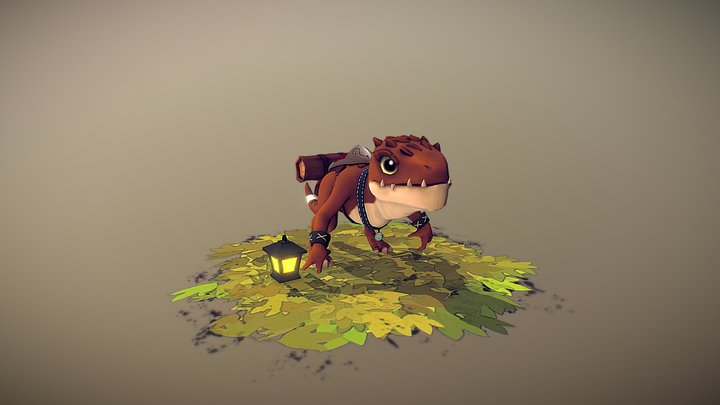 Spark, the baby dragon. 3D Model