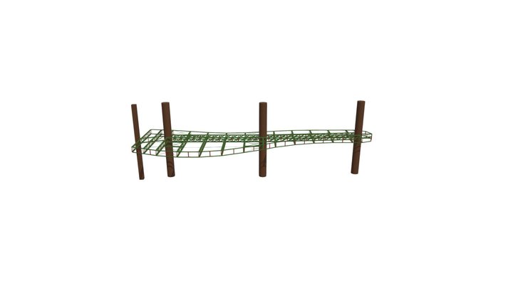 Marquise Metálica em Treliças Planas 3D Model