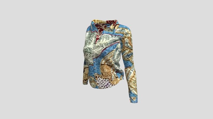 Women Shirt Batik 3D Model