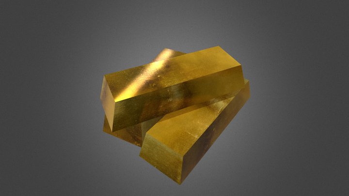 Gold Bars – Low Poly – Free 3D Model STL