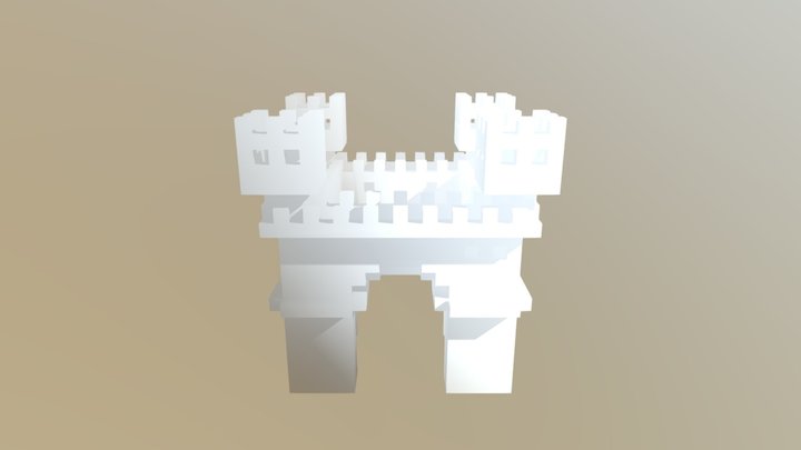 Castle Voxelmesh 3D Model