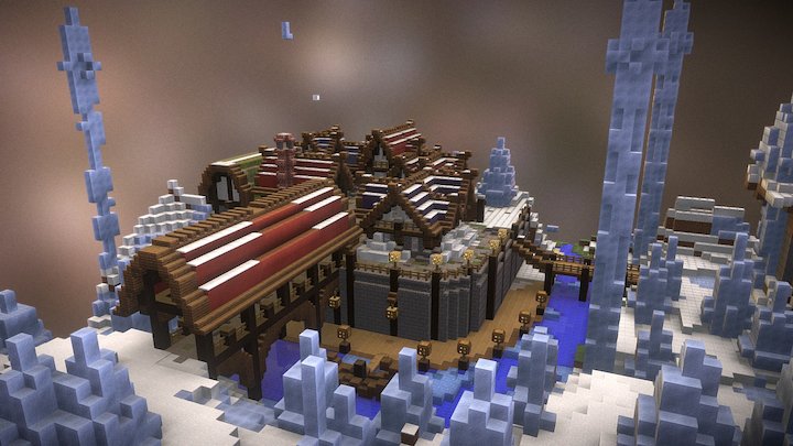 Snowy Village 3D Model