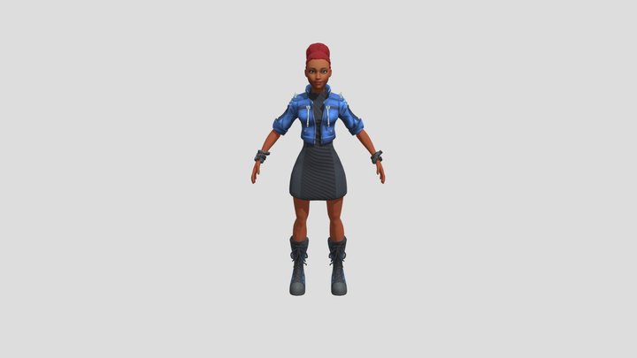3d cartoon Girl 3D Model