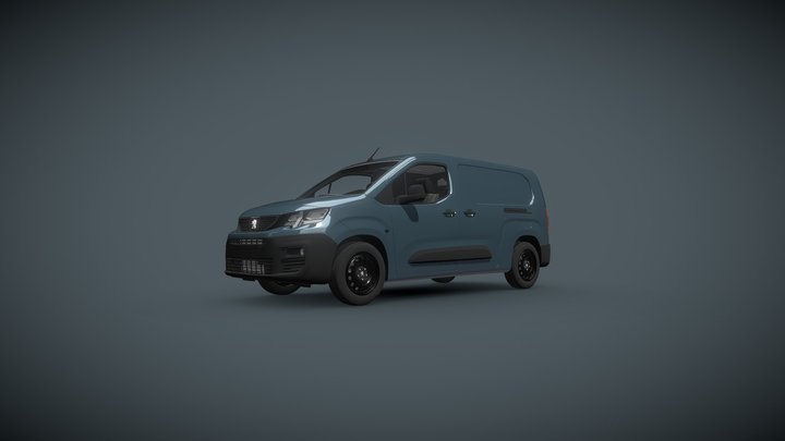 Peugeot Partner Crew Kiama Blue 3D Model