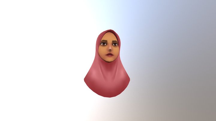 Lowpoly Hijab Character 3D Model