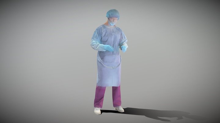 Surgeon doctor performing an operation 88 3D Model