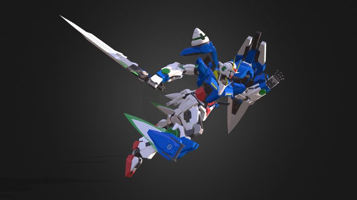 GN-0000/7S 00 Gundam Seven Sword 3D Model