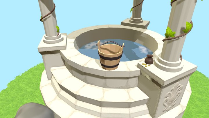 Stylised Wishing Well Worldskills 2023 3D Model