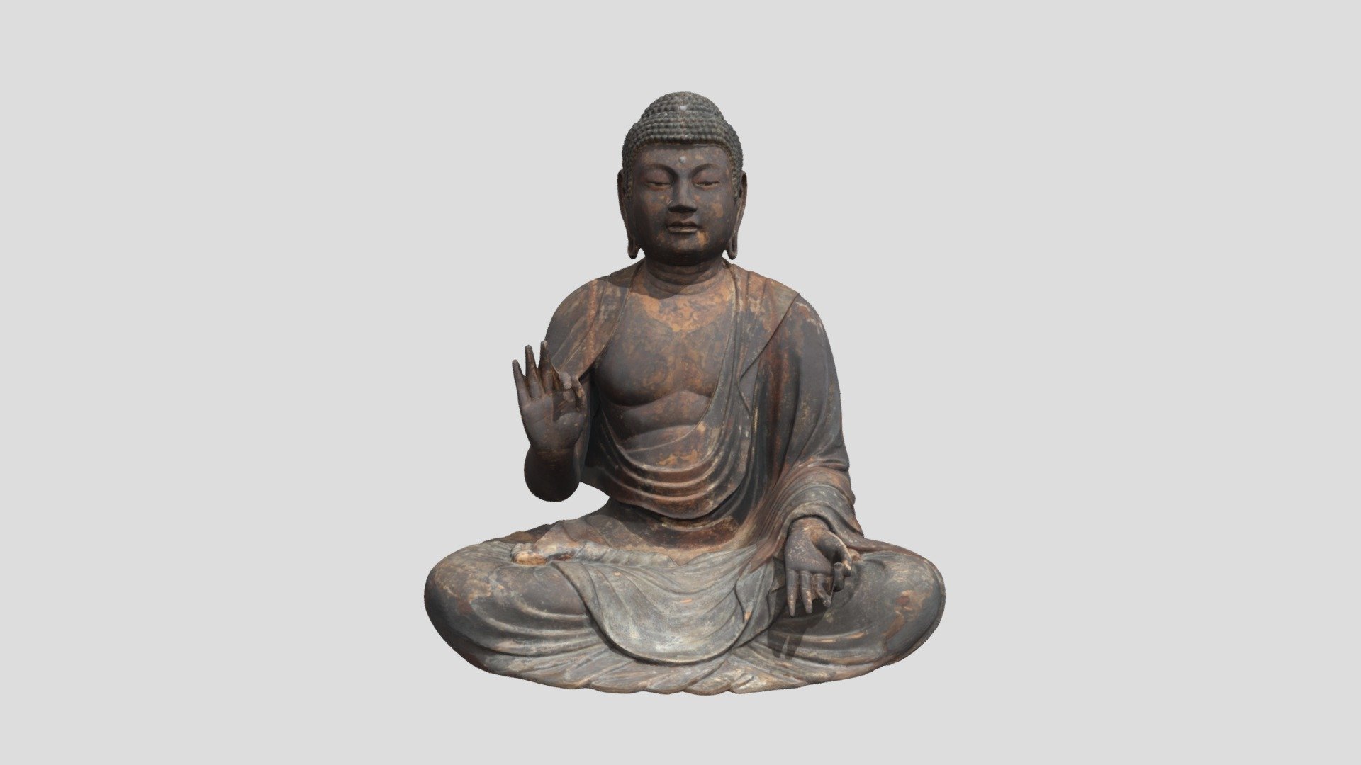木造阿弥陀如来坐像 — Sketchfab embed 3D viewer