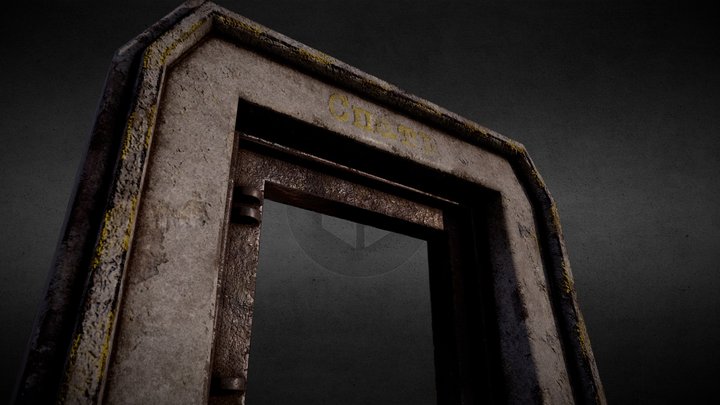 Bunker Door Frame 3D Model