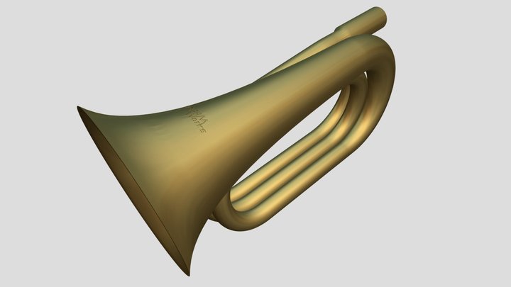 [eval mirror] WhateverWorks bugle, single-piece – Kostenloses 3D-Modell STL