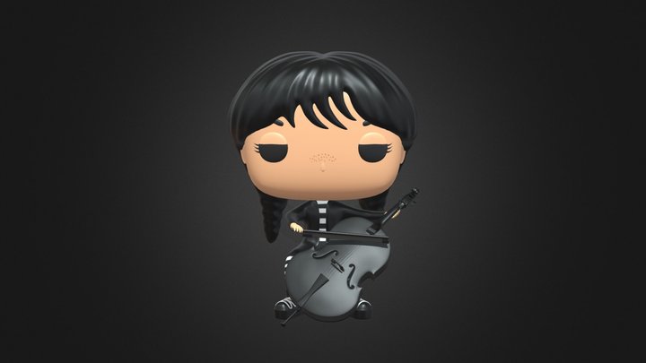 Wednesday Funko Pop Style 3D Model