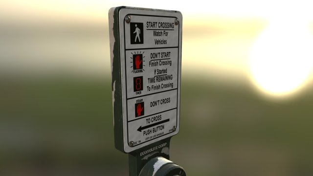 Crosswalk Button 3D Model