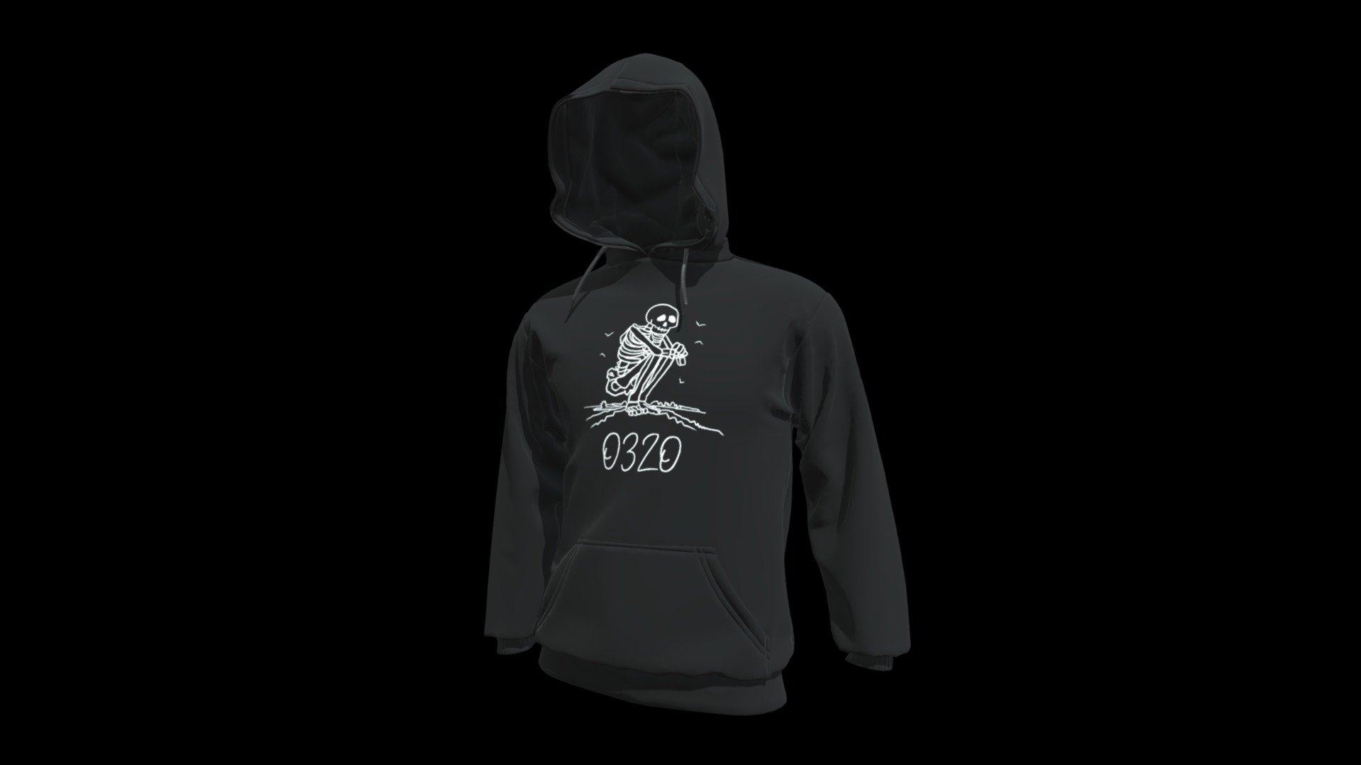 0320 Crouching Skeleton Hoodie - 3D model by Masto Tattoo (@masto ...