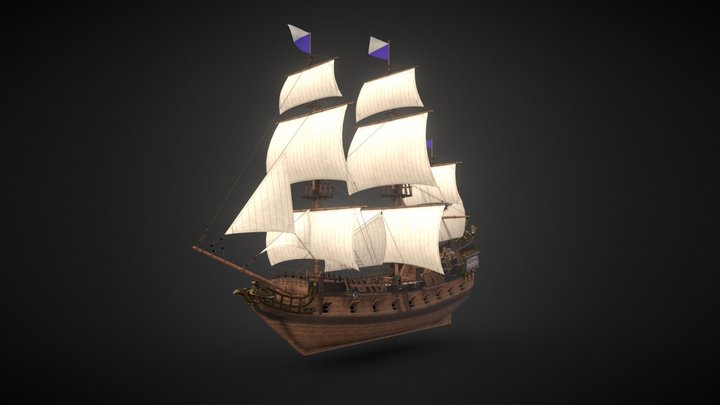 Sailship 3D Model