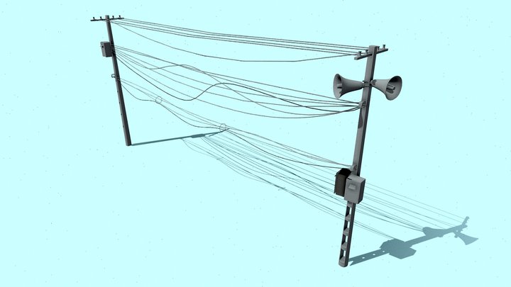 Electric Light Pole 3D Model