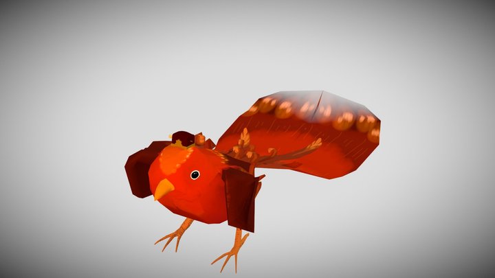 Vermillion Bird 3D Model