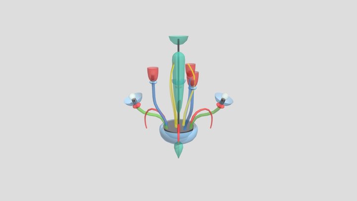 Murano chandelier 3D Model