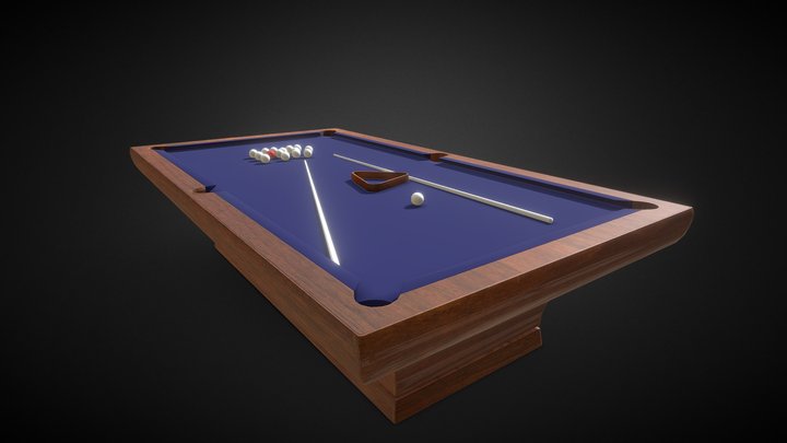 The Billiard Collection, Pool Table Set 3D Model