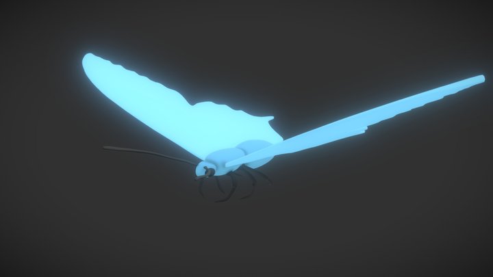 Cartoon Butterfly 3D Model