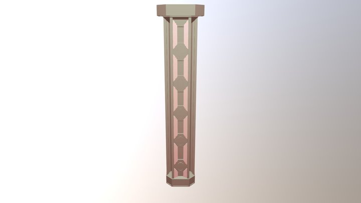 Art Decó column 3 3D Model