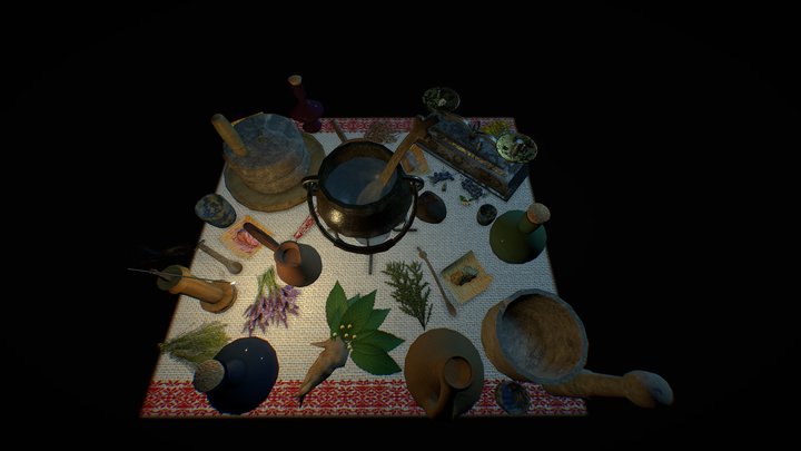 Witch's Table 3D Model